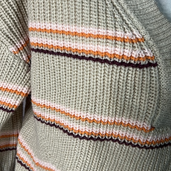 Maurice’s crop striped sweater women’s XL - preppy - cottagecore -nerd aesthetic - Picture 2 of 7